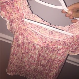 Abercrombie kids ruffle off the shoulder